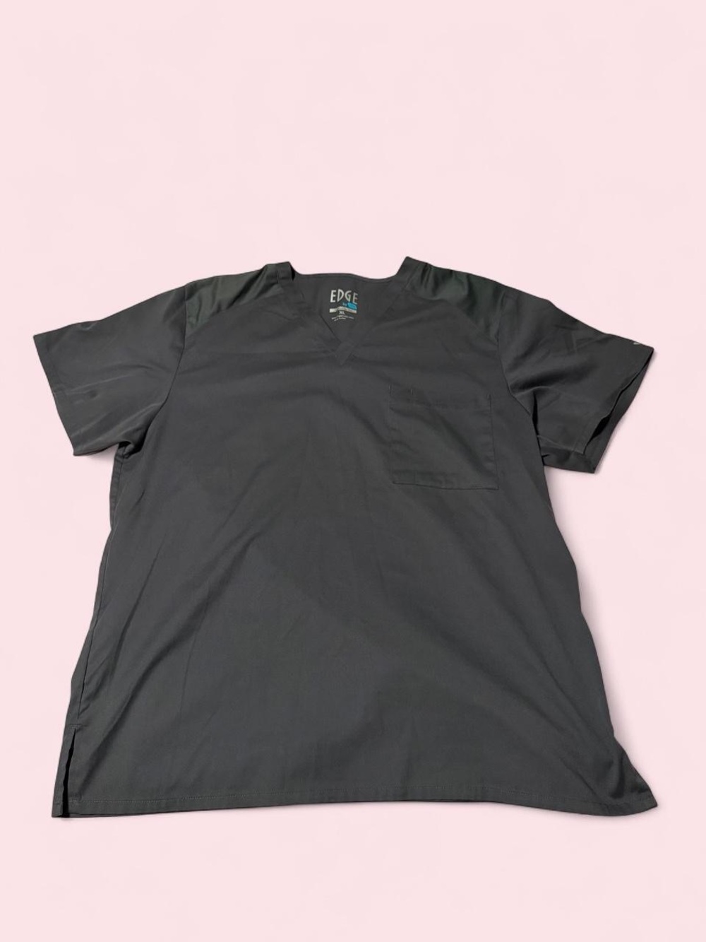 edge Women’s Charcoal Gray V-Neck Short Sleeve Top
